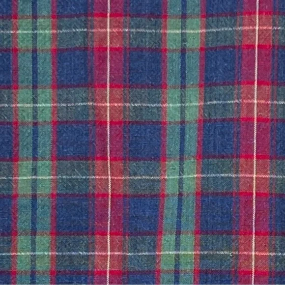 Vintage NorthCrest Plaid Distressed Flannel Mens LARGE Pocket Fall Button Shirt - Picture 6 of 8